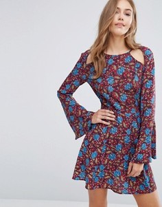 Платье мини с цветочным принтом Boohoo - Мульти