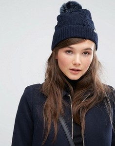 Шапка с узором косичка Jack Wills - Темно-синий