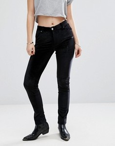 Brave Soul Velvet Skinny Jeans - Черный