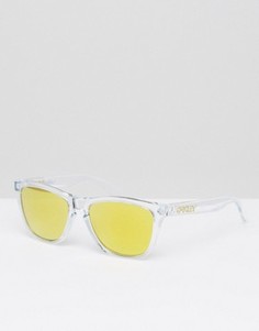 Солнцезащитные очки в квадратной оправе с зеркальными стеклами Oakley - Прозрачный