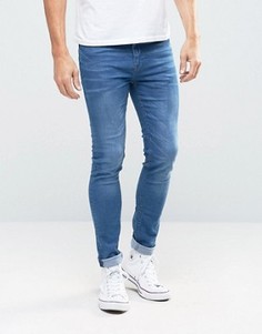 Синие супероблегающие джинсы New Look - Синий