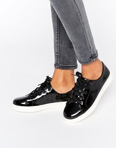 Лакированные кроссовки New Look - Черный