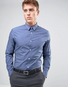 Строгая синяя рубашка классического кроя New Look - Синий