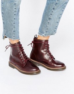 Ботинки на шнуровке из искусственной кожи New Look - Красный