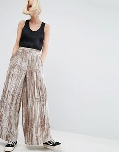 Брюки из фактурного бархата ASOS WHITE - Серый