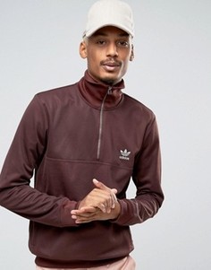Бордовый свитшот на молнии adidas Originals Fallen Future BR1816 - Красный