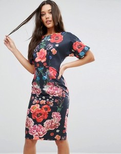 Платье с цветочным принтом ASOS - Мульти