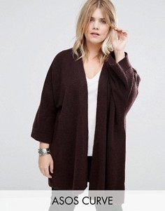Oversize-кардиган ASOS CURVE - Коричневый