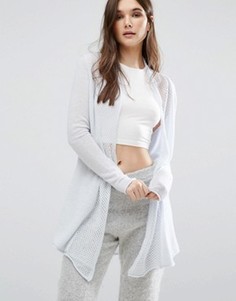 Ажурный кашемировый кардиган Subtle Luxury - Синий