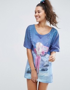 Футболка для сна с принтом Барби в космосе ASOS - Мульти