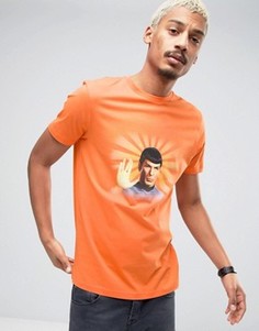 Футболка с принтом в винтажном стиле ASOS Star Trek - Оранжевый
