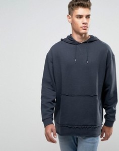 Черное свободное худи ASOS - Черный