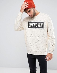 Оversize-свитшот с принтом ASOS - Бежевый