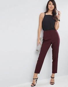 Узкие брюки с завышенной талией ASOS - Зеленый