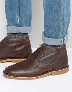 Кожаные утепленные ботинки Selected Homme New Royce - Коричневый
