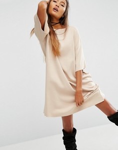 Платье-футболка из органического хлопка ASOS ECO - Розовый