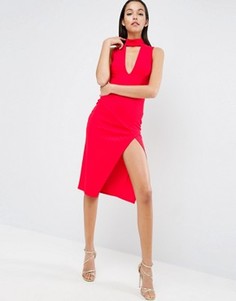 Бандажное платье миди ASOS - Красный