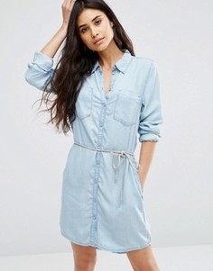 Джинсовое платье с завязкой Only Henne Rope - Синий