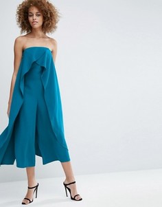Комбинезон-бандо с оборкой ASOS - Синий