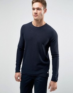 Джемпер с необработанными краями Jack &amp; Jones Originals - Темно-синий