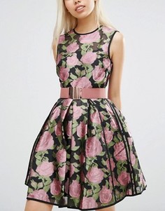 Розовый эластичный ремень ASOS - Розовый