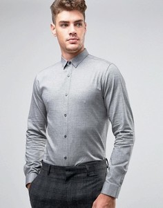 Узкая рубашка с начесом Jack &amp; Jones Premium - Серый