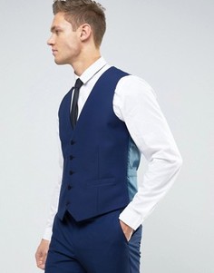 Темно-синий жилет слим Burton Menswear - Темно-синий