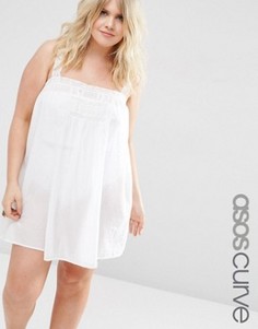 Топ-накидка с кружевной отделкой ASOS CURVE - Белый