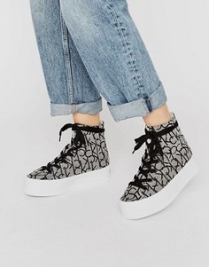 Высокие кроссовки на платформе с логотипом Calvin Klein Jeans Zabrina CK - Мульти