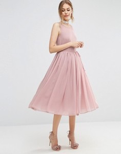 Платье миди для выпускного ASOS - Розовый