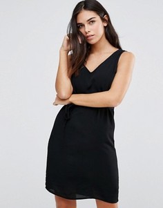 Цельнокройное платье без рукавов с V-образным вырезом Vila - Черный