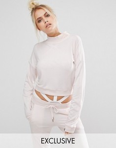 Розовый укороченный свитшот с высокой горловиной Puma эксклюзивно для ASOS - Розовый