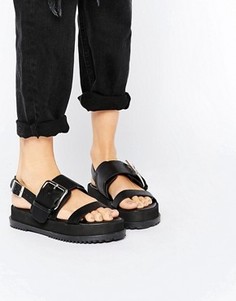 Сандалии с пряжками ASOS FRAYER - Черный