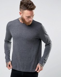 Джемпер свободного кроя с круглым вырезом ASOS - Серый