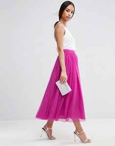 Многослойная юбка для выпускного из тюля ASOS - Красный