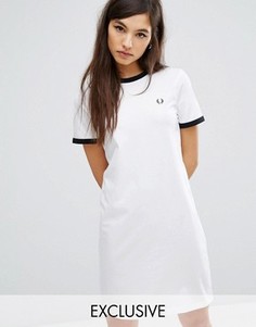Платье-футболка Fred Perry Archive Ringer - Белый