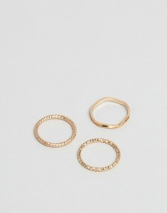 Набор из 3-х колец Selected Femme - Золотой