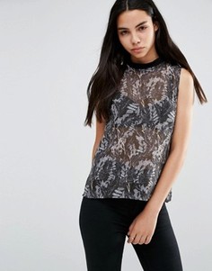 Блузка без рукавов с принтом Vero Moda - Серый
