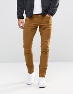 Светло-коричневые облегающие джинсы с 5 карманами New Look - Рыжий