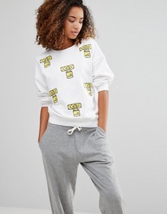 Свитшот с принтом замков Love Moschino - Белый