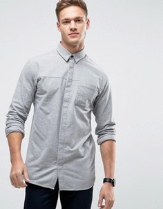 Рубашка классического кроя со скрытой планкой Jack &amp; Jones - Серый