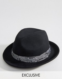 Фетровая шляпа Reclaimed Vintage - Черный
