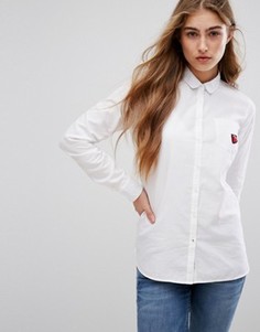 Оксфордская рубашка с нашивкой Tommy Hilfiger - Белый