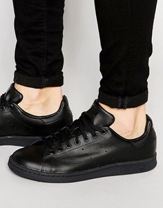 Кожаные кроссовки Adidas Originals Stan Smith M20327 - Черный