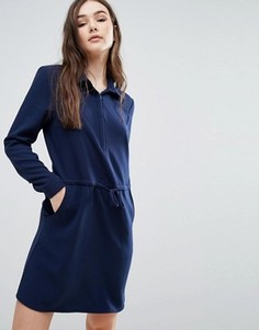Платье-рубашка с поясом Lavand - Темно-синий