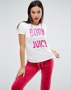 Футболка Juicy Couture Born Glamorous - Белый