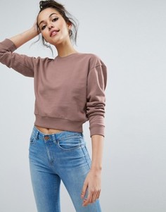 Укороченный oversize-свитшот ASOS - Бесцветный