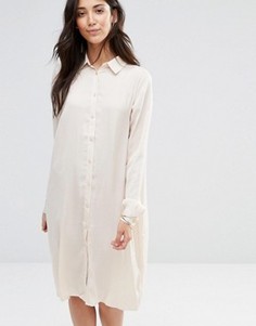 Длинное платье-рубашка Vila Emels - Розовый