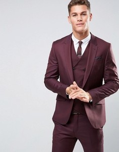 Зауженный пиджак из 100% шерсти ASOS - Фиолетовый