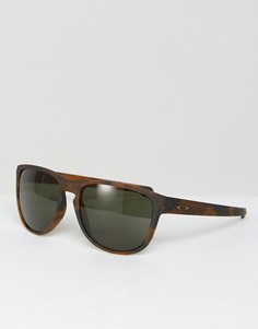 Солнцезащитные очки в черепаховой квадратной оправе Oakley - Коричневый